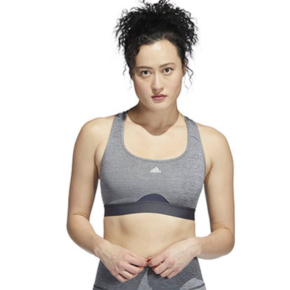 Adidas Powerreact Medium Support Bra - Gray - Med… - image 8